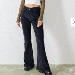 Urban Outfitters BDG Corduroy Washed Black Flare Jeans Size 8 Bootcut Pants